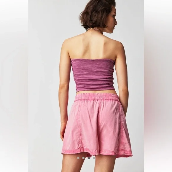 EUC Free People Get Free Poplin Pull-On Shorts - Picture 3 of 9